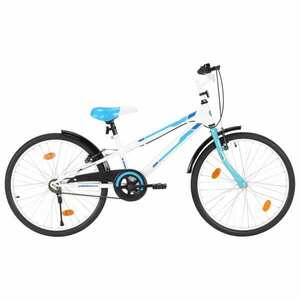 vidaXL kék és fehér gyerekkerékpár 24" kép