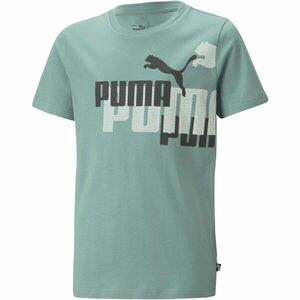 Puma ESS+LOGO POWER TEE Férfi póló, zöld, méret kép