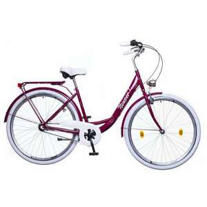 Neuzer Balaton Premium 26 N3 női Városi Kerékpár 26" - padlizsán-fehér kép