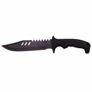 IdeallStore® vadászkés, Tactical Rambo, 32 cm, fekete, tokkal együtt kép