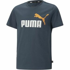 Puma ESS + 2 COL LOGO TEE Fiú póló, sötétkék, méret kép