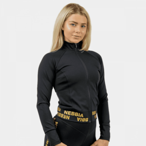 Intense Warm-Up cipzáras pulóver Black/Gold - NEBBIA kép