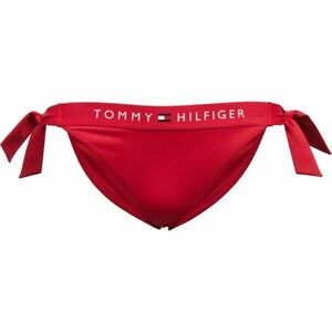 Tommy Hilfiger TH ORIGINAL-SIDE TIE CHEEKY BIKINI Női fürdőruha alsó, piros, veľkosť S kép