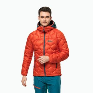 Jack Wolfskin férfi Alpspitze Down Hoody skit kabát narancssárga 1206771_3017 kép