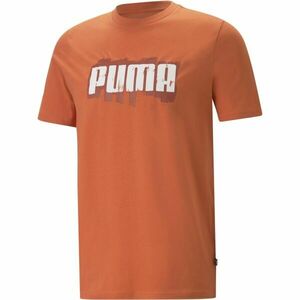 Puma GRAPHICS PUMA WORDING TEE Férfi póló, narancssárga, veľkosť M kép