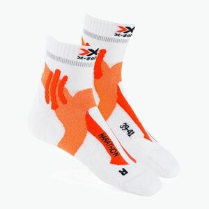 Férfi futózokni X-Socks Marathon 4.0 U narancssárga és fehér RS11S19U-W017 kép