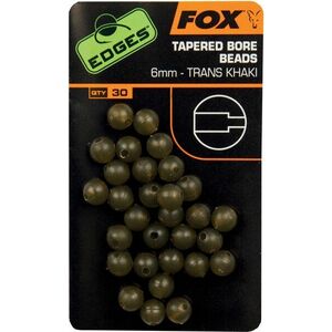 FOX Edges Tapered Bore Beads 6 mm Trans Khaki 30db kép