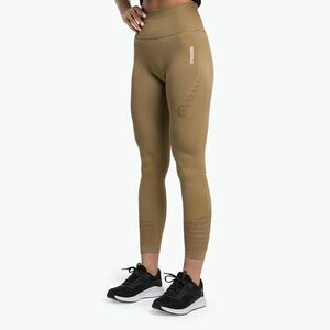 Női edző leggings Gymshark Energy Seamless biscotti barna/fehér kép