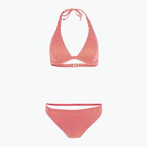 Női kétrészes fürdőruha O'Neill Marga Cruz Bikini piros egyszerű csíkozású bikini kép