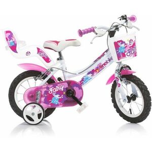 Dino bikes 12" fehér-rózsaszín kép