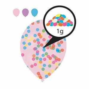 Balónky naplněné konfetami, mix barev, 6 ks kép