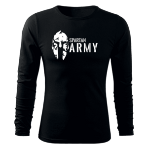 DRAGOWA Fit-T hosszú ujjú póló spartan army, fekete 160g/m2 kép