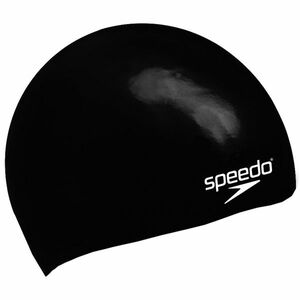 Speedo plain moulded silicone junior cap fekete kép