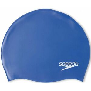 Speedo plain moulded silicone junior cap kék kép