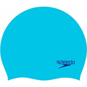 Speedo plain moulded silicone junior cap világos kék kép