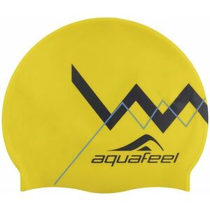 úszósapka aquafeel zig zag silicone cap sárga kép