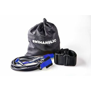 Erősítő gumi úszóknak swimaholic safety cord short belt kék kép