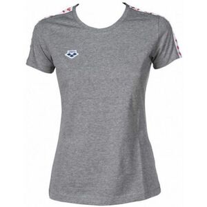 Női póló arena w t-shirt team grey melange/white/red xl kép