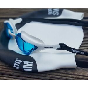 úszószemüveg borntoswim elite swim goggles kék/fehér kép