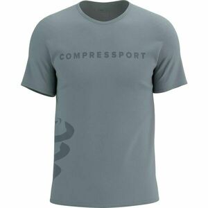 Compressport LOGO SS TSHIRT Férfi póló edzéshez, szürke, méret kép