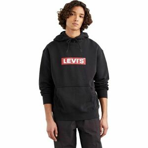 Levi's® T3 RELAXD GRAPHIC HOODIE Férfi pulóver, fekete, méret kép