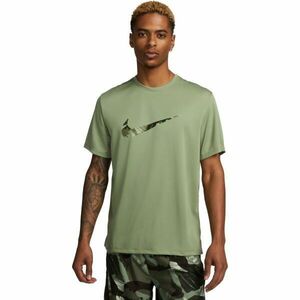 Nike DF UV SS MILER ECMO Férfi póló futáshoz, khaki, veľkosť S kép