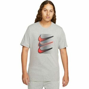 Nike NSW TEE 12MO SWOOSH Férfi póló, szürke, méret kép