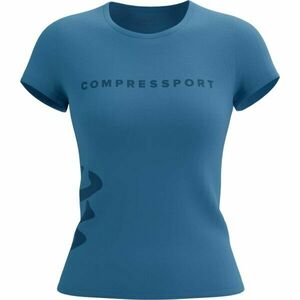 Compressport LOGO SS TSHIRT W Női póló sportoláshoz, kék, veľkosť XS kép