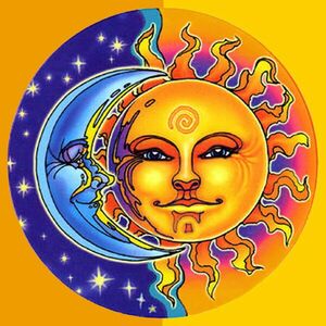 Mandala hűtőmágnes - Nap Hold kép
