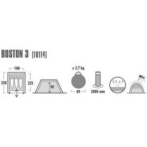 High Peak: Boston 3 Pop Up sátor kép