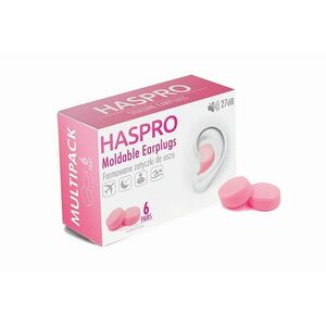 HASPRO 6P szilikon füldugó, rózsaszín kép