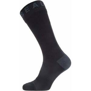 Sealskinz Waterproof All Weather Mid Length Sock with Hydrostop Black/Grey M Kerékpáros zoknik kép