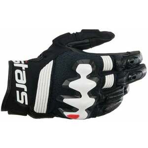Alpinestars Halo Leather Gloves Black/White 3XL Motoros kesztyűk kép