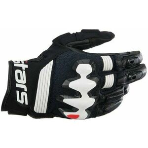 Alpinestars Halo Leather Gloves Black/White S Motoros kesztyűk kép