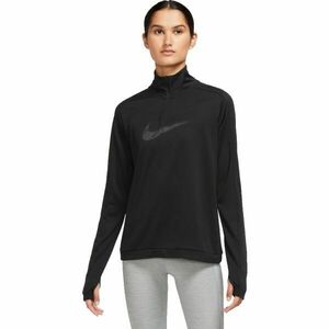 Nike DF SWOOSH HBR HZ PACER Női pulóver futáshoz, fekete, veľkosť S kép