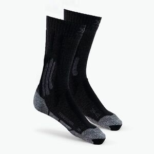 Férfi trekking zokni X-Socks Trek Silver fekete-szürke TS07S19U-B010 kép