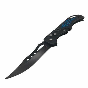 IdeallStore® vadászkés, Blue Fire, rozsdamentes acél, 21.5 cm, fekete kép