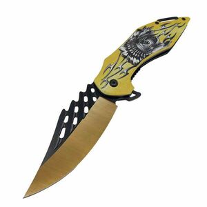 IdeallStore® vadászkés, Past Shaman, rozsdamentes acél, 21 cm, sárga kép
