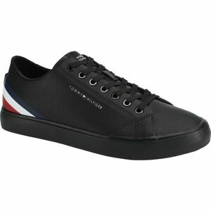 Tommy Hilfiger VULC CORE LOW LTH STRIPES Férfi sneakers, fekete, méret kép