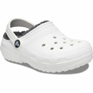 Crocs CLASSIC LINED CLOG K Uniszex gyerek belebújós cipő, fehér, méret 29/30 kép