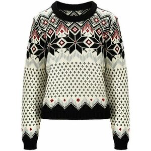 Dale of Norway Vilja Womens Knit Sweater Black/Off White/Red Rose M Szvetter kép