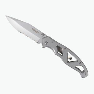 Gerber Paraframe II Folder Tourist Knife Turista kés fogazott ezüst 31-003619 kép