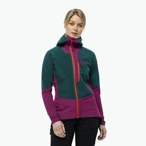 Jack Wolfskin női softshell dzseki Alpspitze Hoody tengerzöld kép