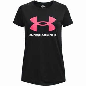Under Armour TECH SOLID PRINT FILL BL SSC Lány póló, fekete, méret kép