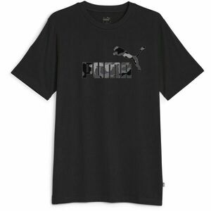 Puma ESS + CAMO GRAPHIC TEE Férfi póló, fekete, veľkosť S kép