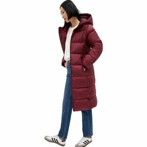 GAP MAXI LOGO Női steppelt kabát, bordó, veľkosť M kép