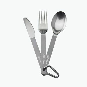 Esbit 3-Pcs Titanium Cutlery-Set W/ Carabiner And Pocket titanium evőeszköz készlet kép