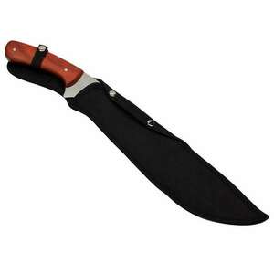 Foxter machete típusú kés, 47 cm, fa nyéllel, pengeburkolattal kép