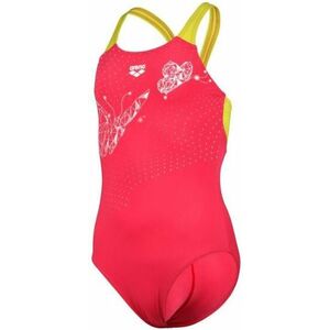 Arena girls butterfly swimsuit v back freak rose/soft green 164cm kép