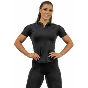 Nebbia Compression Zipper Shirt INTENSE Ultimate Black/Gold L Fitness póló kép